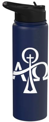 Gráfico cruzado de vela pascual Stainless Steel Insulated Water Bottle