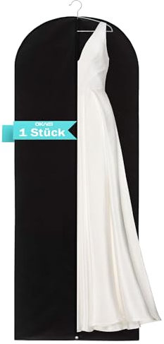 Thometzki Reise Kleidersack Kleiderschutzhülle Kleiderhülle Brautkleidhülle Vlies Atmugsaktiv ca 160 x 60 cm (1 Stck)