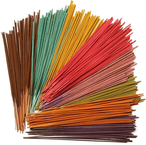 Hosley 480-Pack Assorted Incense Sticks, 12 Scents Incl. Nag Champa, Lavender, Dragon’s Blood, Grab Bag, Ideal for Meditation, Aromatherapy, Home, Gifts