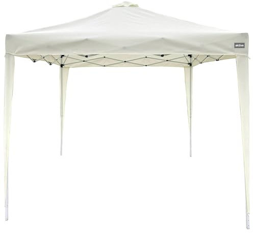 Aktive 61055 - Carpa plegable 3x3 m, Cenador plegable para jardín, 300x300x240 cm, color beige, 150 gramos, techo de ventilación, montaje 10 minutos