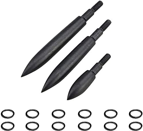 SHARROW 12 Stück Bogenschießen Bullet Field Points 100/125/150/200/250/300/350 Grain Pfeilspitzen Einschrauben Broadheads Zielschießen Jagdpfeilspitze