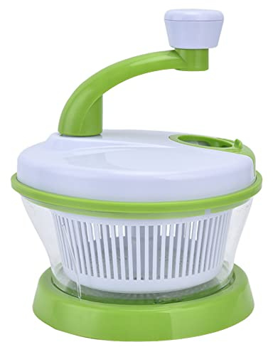 Vegetable Cutter, Safe Salad Spinner Manual Meat Mincer Blender Hand Chopper Garlic Onion Cutter for Veggies, Ginger, Fruits, Nuts, Food Processor for Kitchen Restaurant, Green