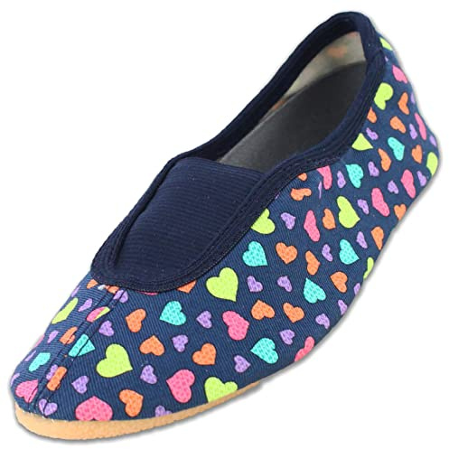 Beck Mädchen Hearts, Rist Gymnastikschuhe, Dunkelblau, 21 EU