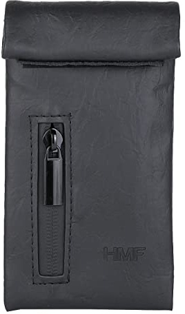 HMF Geruchsdichte Tasche, Leckerlibeutel für Hunde | Größe S | Kunstleder | Schwarz