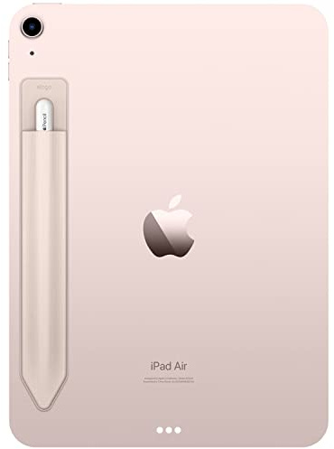elago Pennhållare kompatibel med Apple Pencil 2 och 1, starkt självhäftande fodral, fäst på surfplattans fodral, PU-läder och mjukt lycra-material, elastisk väska, repfri (sandrosa)