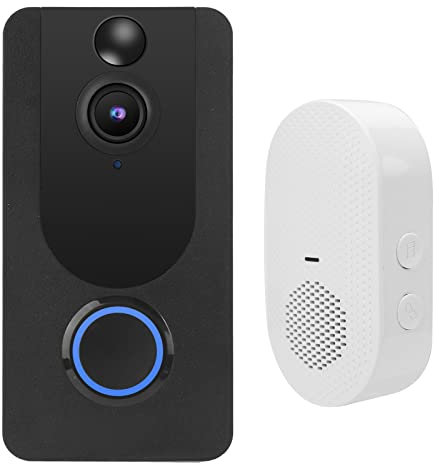 Intelligente Türklingel, kabellose Türklingelkamera, WiFi-Video, kabellose Intercom-Türklingelkamera mit Klingelton, Nachtbewegungserkennung, Haussicherheitssystem(Europäische Vorschriften)