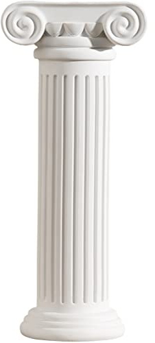 GANAZONO Urn Planters Pots Roman Column Vase Roman Pillar Holder Road Guide Pillar Traditional Nursery Pots for Balcony Home Office White
