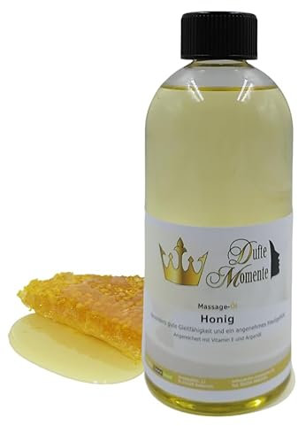 Dufte Momente Massageöl Honig – 500 ml – Paraffinölbasis – samtig & angenehm warm – professionelle Gleitfähigkeit – für Massage, Wellness & Studio – Made in Germany