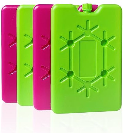 4 Stück 200 ml Kühlakkus, rosa, grün, Eisbox, Kühltasche, Kühlbatterie, wiederverwendbar, für Reisekühlschrank, Mittagessen, Lebensmittelkonservierung