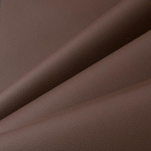 Polipiel Adhesivo, 60 x 137cm Parche Cuero, Parches para Polipiel, Polipiel Adhesiva, Polipiel Adhesiva Piel, Cuero Adhesivo para Tapizar para Sofá, Cabecera, Asiento de Coche, Muebles (Marrón oscuro)