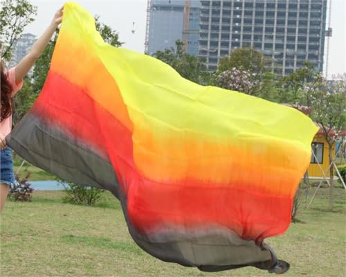 Tanzschleier Seide Echte Seide Bauchtanz Schleier 1 Pc Bauchtanz Zubehör Bauchtanz Schleier Schal Schal Tanz Praxis Bühne Leistung Schleier. (Color : BROY, Size : 200x90cm)