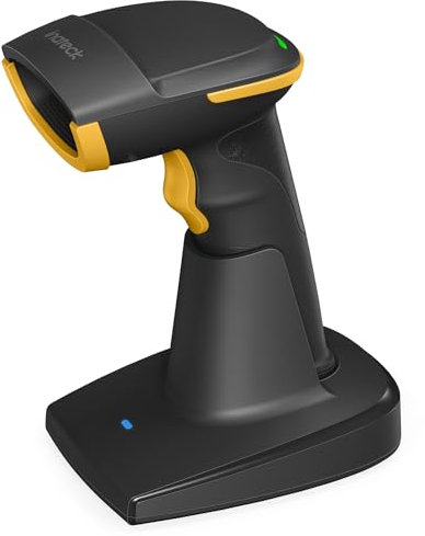 Inateck 2D Kabelloser Barcode Scanner, Bluetooth 5.0, 2.4Ghz Intelligente Station, Bildschirm-Scannen, BCST-54 (schwarz)