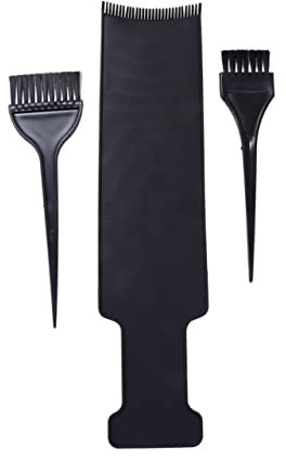 Angoily 3stücke Teiliges Haarfärbeset Langhaar-färbebürste Und Haarfärbekamm Schwarz Für Diy Haarfärbung Haarschonend Schnelltrocknend Friseurzubehör Für Salon Und Zuhause
