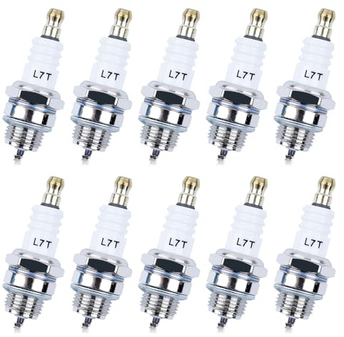 Bougie d'Allumage pour NGK BPMR7A L7T et Champion CJ8 RCJ6Y RCJ7Y et Plus de Bougies Allumage, ​Lot de 10 Adefol Bougie Universelle pour Stihl et Husqvarna Tronçonneuse et Tondeuse à Gazon - 2 Temps