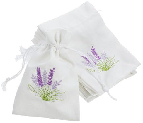 Hohopeti 10piezas Bolsa Pequeña De Algodón Con Cordón Saquito Aromático Para Armarios Unidades Suave y Decorativo Para Ambientador y Organización