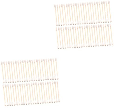 Healeved 2 Set Di Bastoncini Di Cotone Per Il Trucco Bastoncini Di Cotone A Doppia Testa Per Cosmetici Bastoncini Per Unghie Bastoncini Di Cotone Per Uso Domestico 300 Pezzi * 2