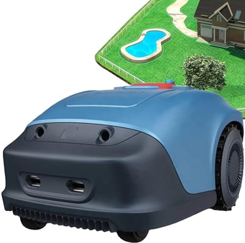 Robotic Lawnmower, Fully Automatic Robot Lawn Mower, IPX5 Waterproof Garden Mower with Path Planning, Auto Charging, APP Remote Control, 33% Slope, Safety Protection Device, for Lawn/garden