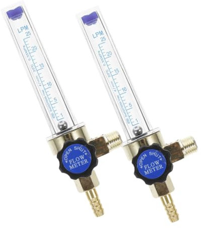 Cabilock 2piezas Regulador De Caudalímetro Para Argón y Dióxido De Dispositivo De Medición De Gas Caudalímetro De Argón Para Soldadura
