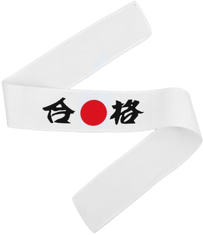 VICASKY Ninja Stirnband mit Kanji und Sonnenmotiv Karate und Koch-kopfbedeckung Haargummi für Sport und Party Japanisches Stirnband für Erwachsene