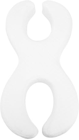 CHICIRIS Almohada de la Cara de Espuma de Memoria con 2 Agujeros Suaves para Durmientes Laterales Blancos, Almohada de Perforación de Oreja Lavable para Dormir Profundo (6 cm)