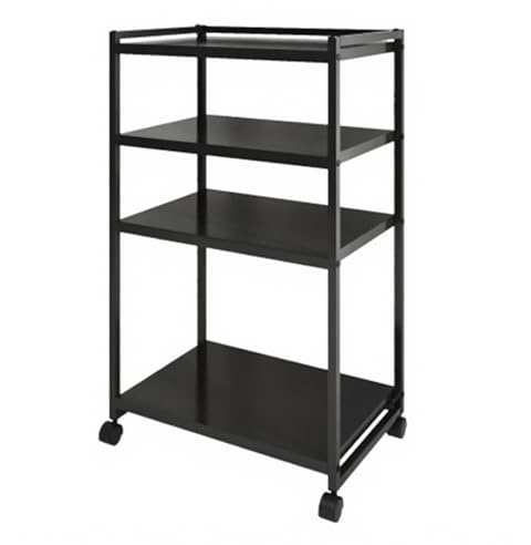 Scaffalature Audio-Video Armadietto Moderno per Componenti Stereo, Supporto Multimediale AV a 4 Livelli, Mobile Stereo Hi Fi Rack con Ripiani Regolabili