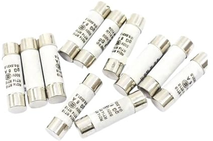 Fusibili rapidi in vetro tubolare, 5 pezzi/lotto 8,5 * 31,5 mm Tubo a soffiaggio rapido 500 V 500 mA 1 A 2 A 3 A 4 A 5 A 6 A 8 A 10 A 16 A 20 A 25 A 32 A Fusibile ceramico RO14 500 V 1 A(8A)