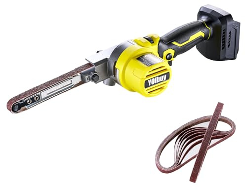 YOIbuy Cordless Belt Sander Compatible with DeWalt 20V Battery, 6 Variable Speed,120° Adjustable, High speed 5,600 Ft/Min, Quick Belts Change, Power Sander for Woodworking,Paint,Metal Rust (Tool Only)
