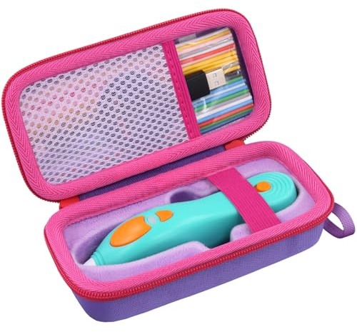 co2CREA Leere Hartreisetasche für 3Doodler Start+ Essentials 3D-Stift-Set | Tragbare Hartschale mit Aufbewahrung für Filament-Nachfüllpackungen und USB-Ladegerät