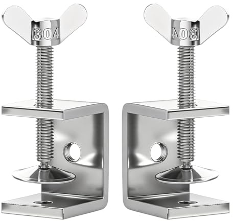 BORDSTRACT Serre-Joints en Acier Inoxydable 304, Lot de 2 Mini-Serre-Joints Robustes de 85 Mm (Avec Boulons à Oreilles), Adaptés Aux Opérations D'installation.