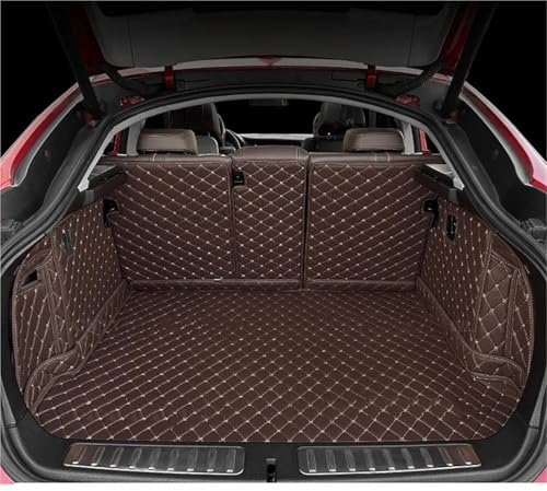 EQJSHL Kofferraummatten Für Mercedes Für Benz GLC-Klasse X253 2016–2022, Kofferraummatte, Cargo-Liner, Bodenteppiche, Kofferraumschutzpolster Kofferraummatte(Kaffee,X-2)