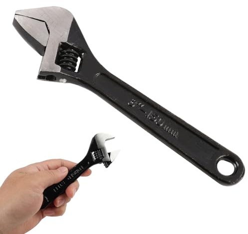 FunWorth 6 Inch Adjustable Spanner, Mini Adjustable Wrench for Tight Spaces, CR-V Steel Small Spanner Tool with Frosted Grip for Bicycle, Automotive and Home DIY Repair