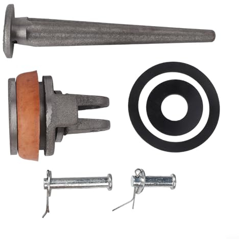 Pistone di ricambio con set di bulloni per valvole per pompe a mano tipo 75, compatibile con valvola per piercing al naso, stantuffo in ghisa e anelli di tenuta in ecopelle, grigio marrone