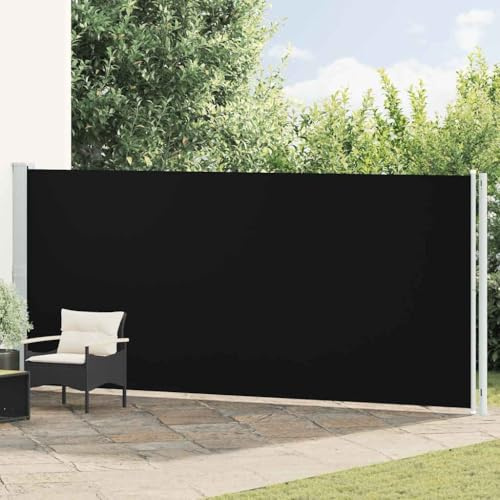 Emmtore Toldo Lateral retráctil de jardín Negro 180x600 cm