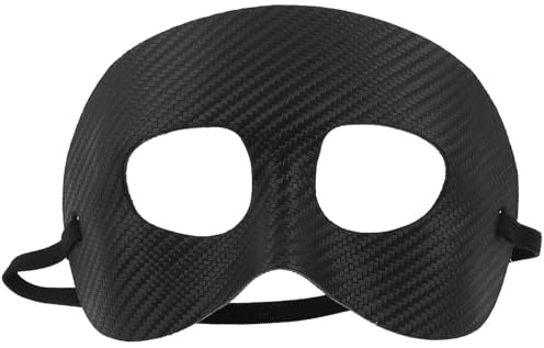 JOINPAYA Protezione Nasale Sportiva per Uomo in Plastica Nera, Protettiva per Basket e Calcio, Design Leggero e Traspirante per Uso Multisport Adulto