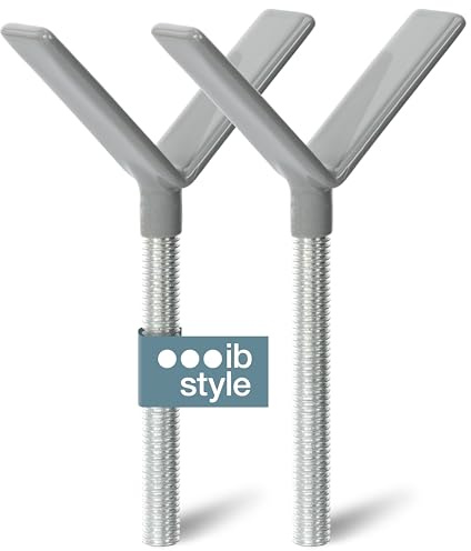IB STYLE 2X Adaptadores en Y de Rosca M10 para Barrera de Seguridad a Presión, Accesorio de Montaje en Barandillas Curvas o Barrotes, Sujeción Firme sin Taladrar en Escaleras