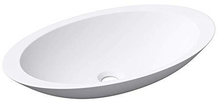 Mai & Mai Waschbecken mineralguss Aufsatzwaschbecken Waschschale Waschtisch in Weiß matt Col802