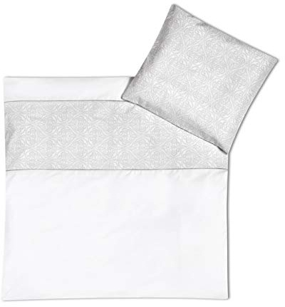 Babybettwäsche 100x 135 Bettwäsche Romantik weiß grau Julius Zöllner