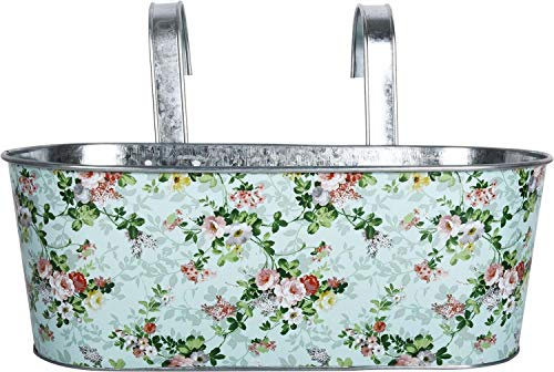 Esschert Design RD48 Blumenkübel mit Rosenmuster, Mehrfarbig