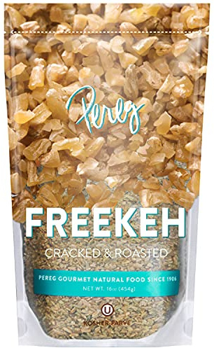 Freekeh Cracked Wheat (16oz) - Whole Grain Roasted Green Wheat - Healthy Ancient Supergrain Farik - Rich In Proteins & Fibers - Easy To Cook Rice Alternative