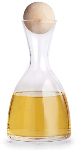 Zeller 19556 Glaskaraffe m. Holzkugel, 750 ml