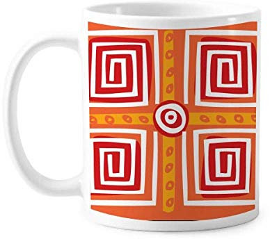 Taza de cerámica con diseño de totems de la civilización antigua de México, cerámica, café, porcelana, vajilla