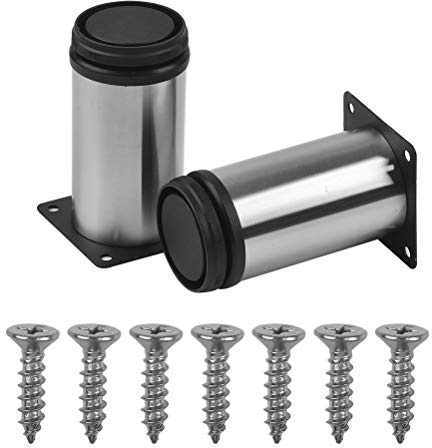 NA Möbelbeine aus Metall, verstellbare Tischbeine, 10 cm, Edelstahl, Küchenfüße für Schrankmöbel, Büromöbel, Sofa, 4 Stück
