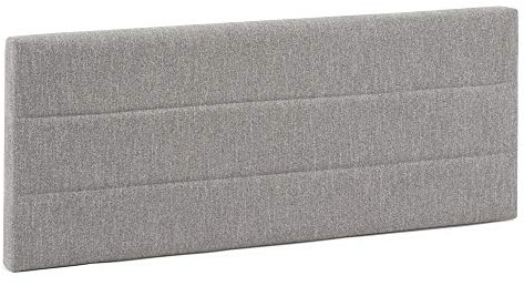 Marckonfort Miconos Kopfteil in Grauer Farbe gepolstert 150x60 cm mit Schaumstoff gepolstert, Stickerei mit Steppeffekt, 8 cm dick, Inklusive Hardware zum Aufhängen