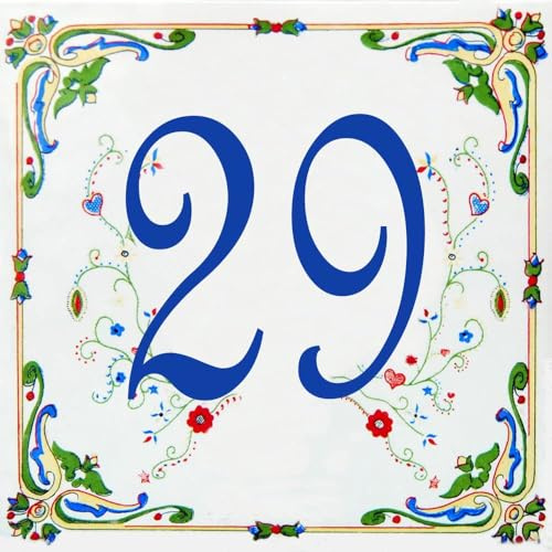 Numéro de rue ou plaque de maison originale. 15,2x15,2x0,5cm. Numéro au choix ! Multicolore