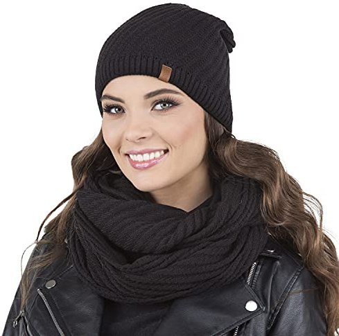 VIVISENCE Winter Mütze Für Damen Beanie Mit Verlängertem Schnitt Aus Wärmendem Garn Herbst Gemütlich Ideal Für Kalte Wintertage Und Outdoor-Aktivitäten Modell 7017