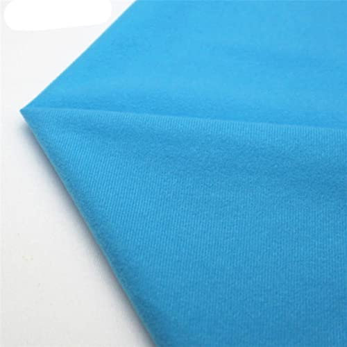 JFJLETY Fleece-Stoff, halber Meter, mehrfarbig, für Stofftiere, Puppen, Nähen, Strick, Samt, Schlaufe, Stoffe, kann Taschentuch, blau Q0502, 3 Meter
