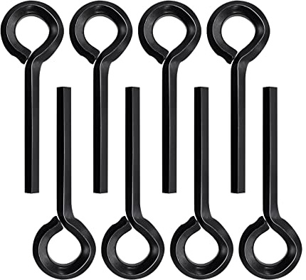Aienxn 8pcs Black 7/32 Standard Hex Dogging Key with Full Loop, Metal Allen Wrench Door Key for Push Bar Panic Exit Device