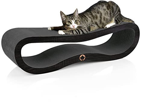 CanadianCat Company | Orbit 2.0 Kratzbrett - Black Edition | Kratzpappe Katzen Lounge in schwarz | ca. 84 x 24 x 23 cm