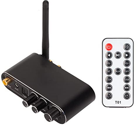 Convertitore Dac Bluetooth con Connessione a Doppio Dispositivo e Connessione Automatica, Antenna Integrata con Porta AUX da 3,5 MM e 2 Porte RCA per Telefoni Cellulari, Tablet, TV, Console di Gioco