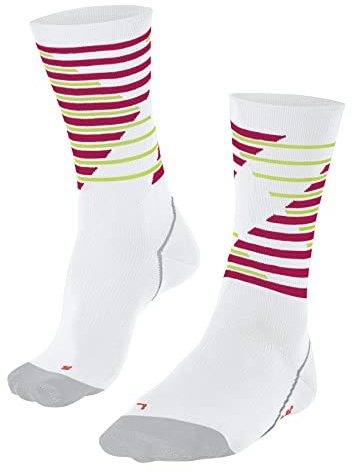 FALKE Unisex BC Impulse Stripe Fahrradsocken ultraleichte Polsterung Rennradsocken antiblasen gegen Taubheitsgefühle vegan atmungsaktives schnelltrocknendes nachhaltiges Funktionsmaterial 1 Paar | mit stimulierendem Netzgestrick zur Vermeidung von Taubheitsgefühlen